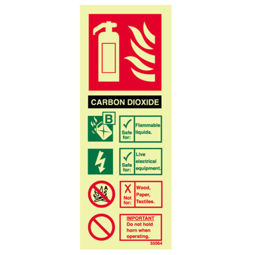 CO2 Extinguisher ID Sign (55064R)
